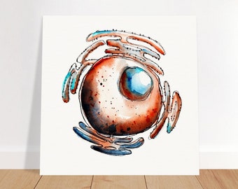 Cell Nucleus Print | Science Art Print | Wall Decor for Scientists