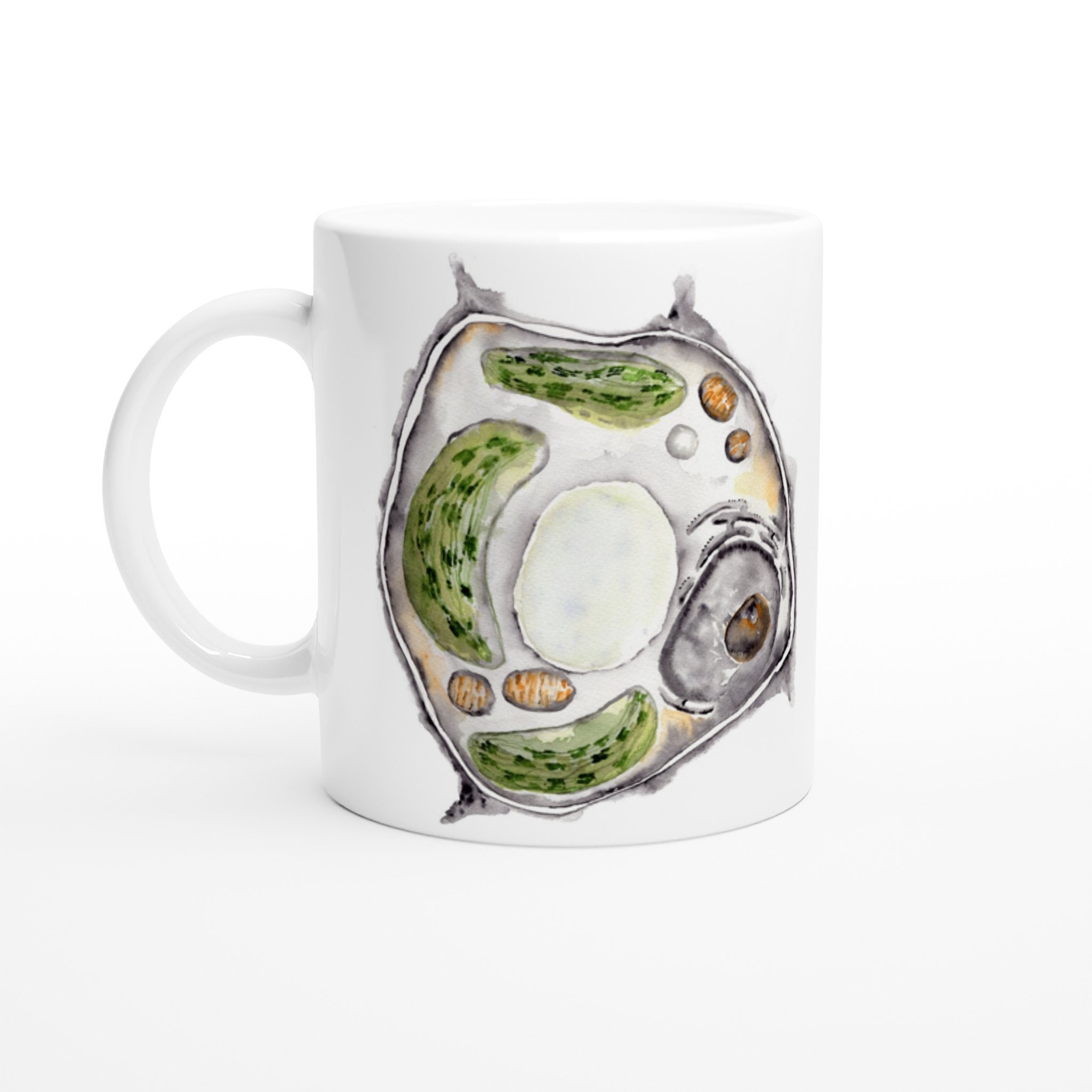 Plant Cell Mug - Plant Biology Gift, Science Drinkware, Microscopic Art, Botanical Coffee Cup