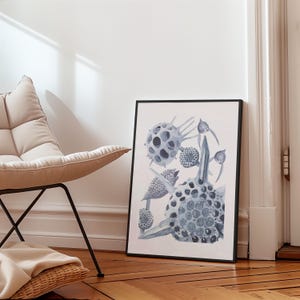 Radiolaria Framed Print - Gift For Scientist, Marine Microbiology Art, Zooplankton