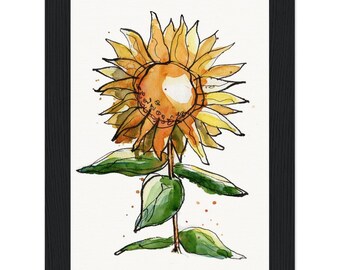 Sunflower Art Print | Sunflower Wall Decor