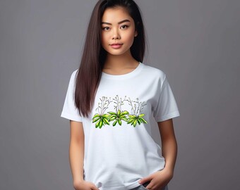 Arabidopsis Thaliana T-shirt - Wetenschappelijke kunst, cadeau voor plantenbioloog, cadeau voor wetenschapper, botanische kunst