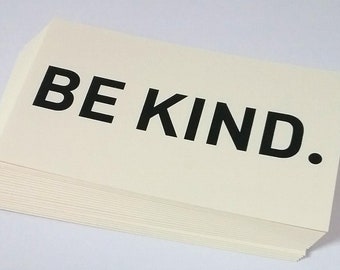Be Kind Business Cards Positive Encouragement Hand-Outs Stocking Stuffer