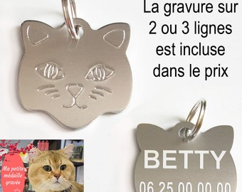 Medaille pour chat personnalisée et gravée