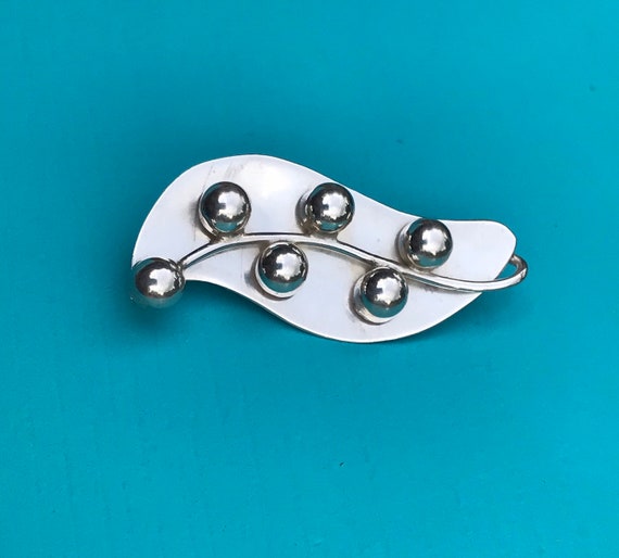 TAXCO BERRY BROOCH 980 Sterling Early Design Perf… - image 6