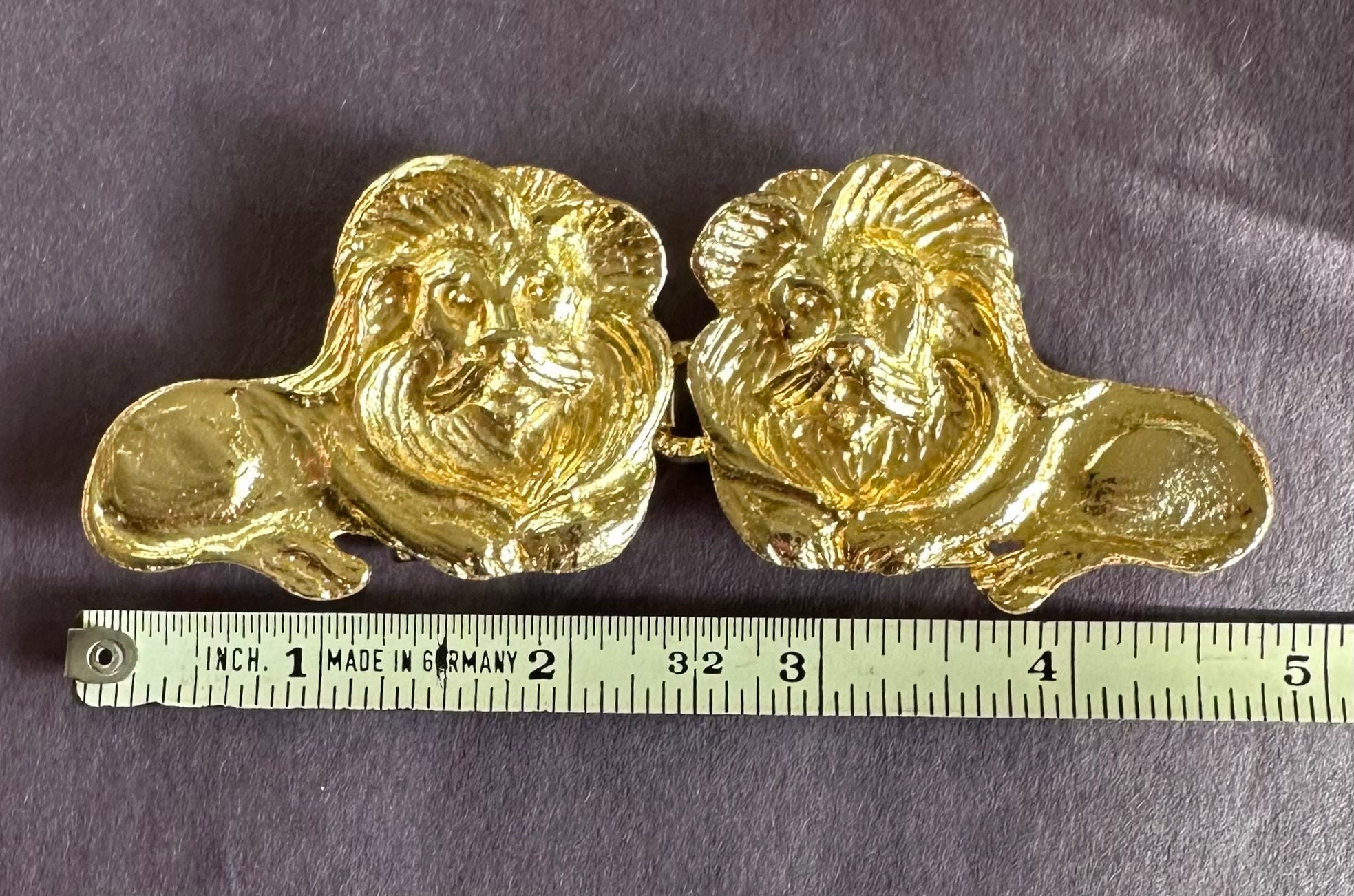 Vintage Mimi DiN Mice Goldtone Belt Buckle - 1974 1974 Mimi Di N Belt - Etsy main image 3