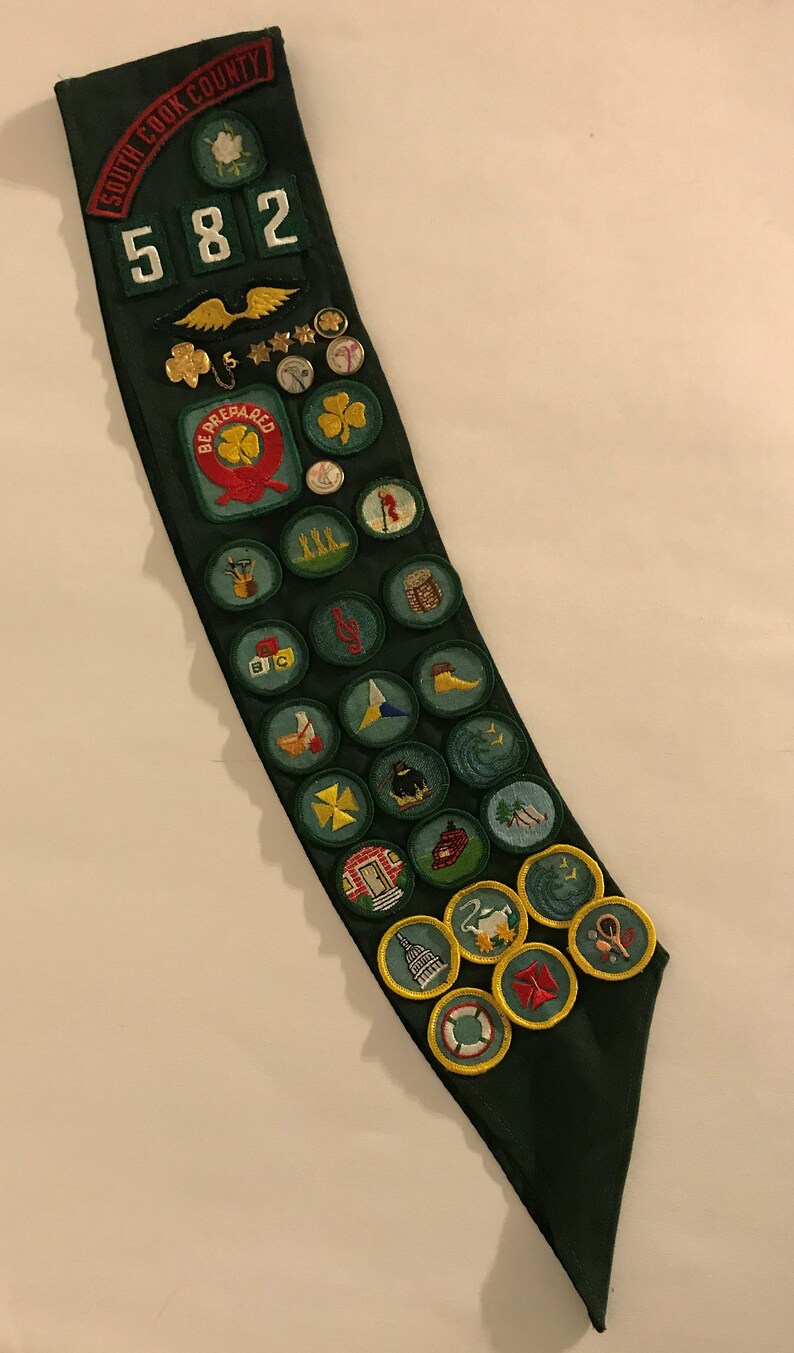 GIRL SCOUT Cadette Uniform 1963 Beret Sash Badges Belt Wallet Etsy