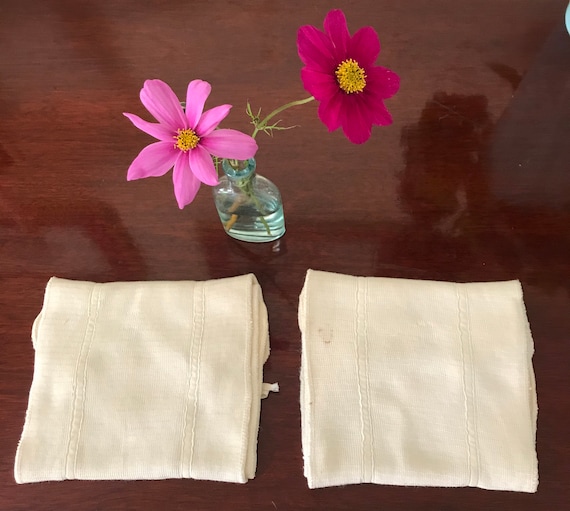 TWO Antique Infant SWADDLING Cloths with Ties Lat… - image 2