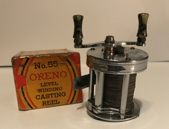 その他 Vintage ORENO No. 1155 Fly Reel South Bend Bait Company QUALITY TACKLE Made in U.S.A. South Bend Bait Company ORENO No. 55 Reel With Vintage FLIES
