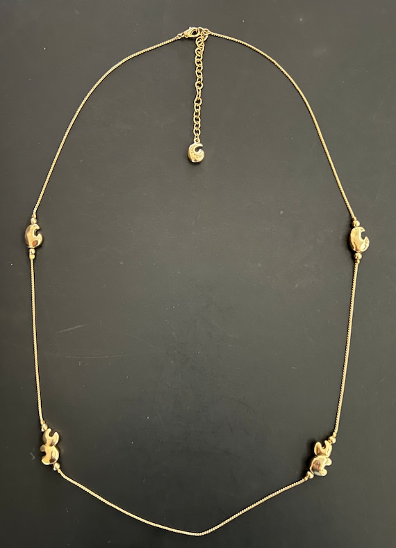 GIVENCHY Necklace 18K Gold Overlay Unique 4 HALLM… - image 2