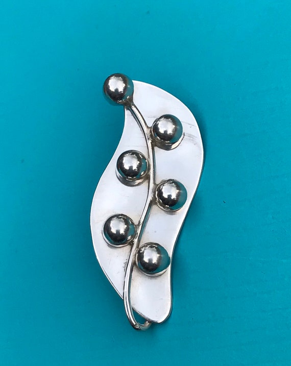 TAXCO BERRY BROOCH 980 Sterling Early Design Perf… - image 8