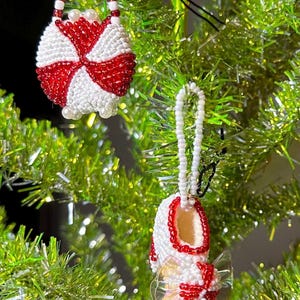Michael Simon NEW with Tags Candy Cane Purse Shoe CHRISTMAS Tree ORNAMENTS