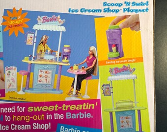 Barbie ICE Cream SHOP Scoop 'N Swirl 2000 New in Box Make a Sundae