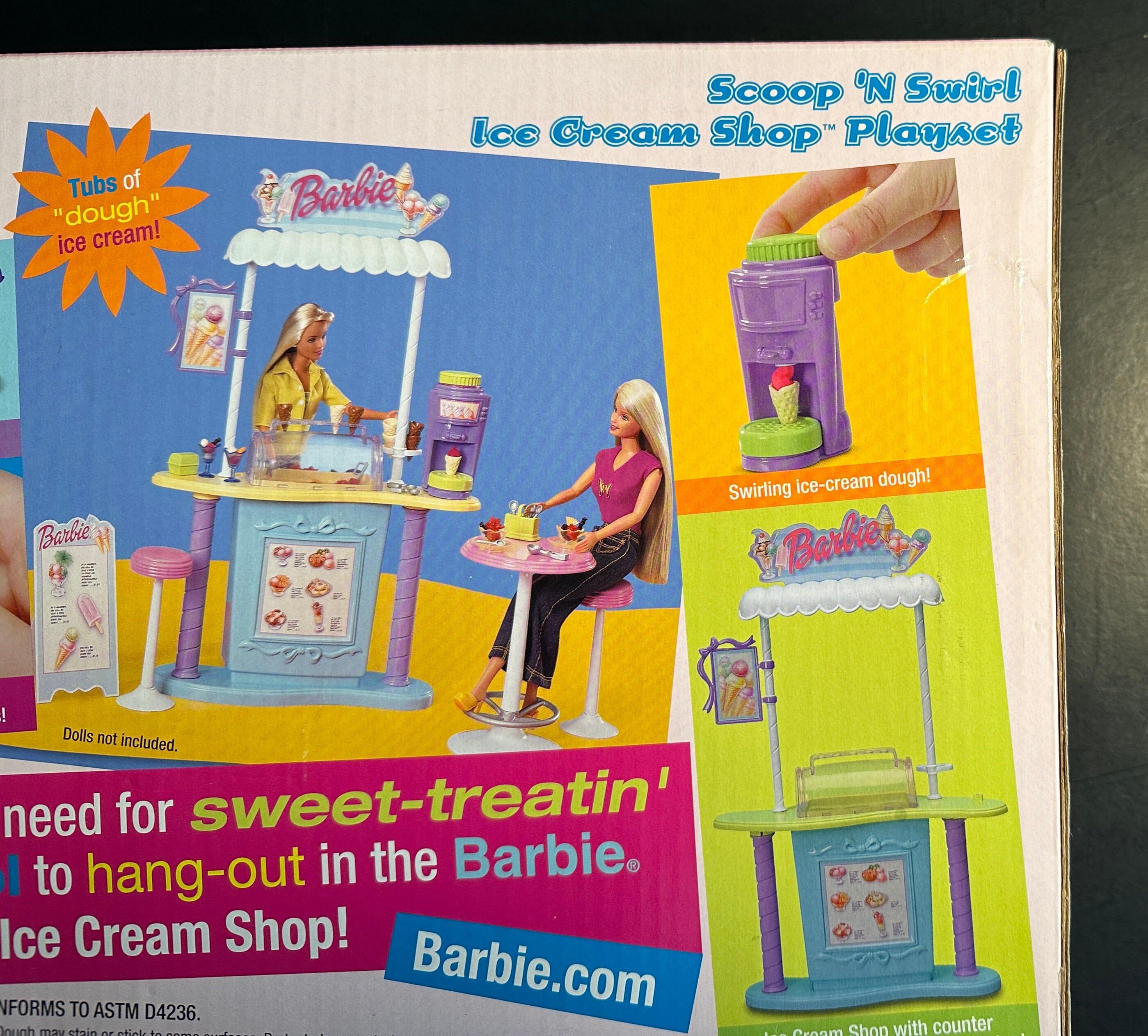 Barbie ICE Cream SHOP Scoop 'N Swirl 2000 New in Box Make a