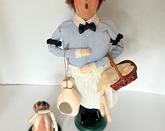 1994 BUTCHER with DOG Byers Choice Cries of London lots of ACCESSORIES