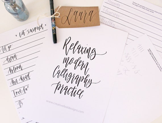 Calligraphy Paper for Beginners: Modern Calligraphy Practice