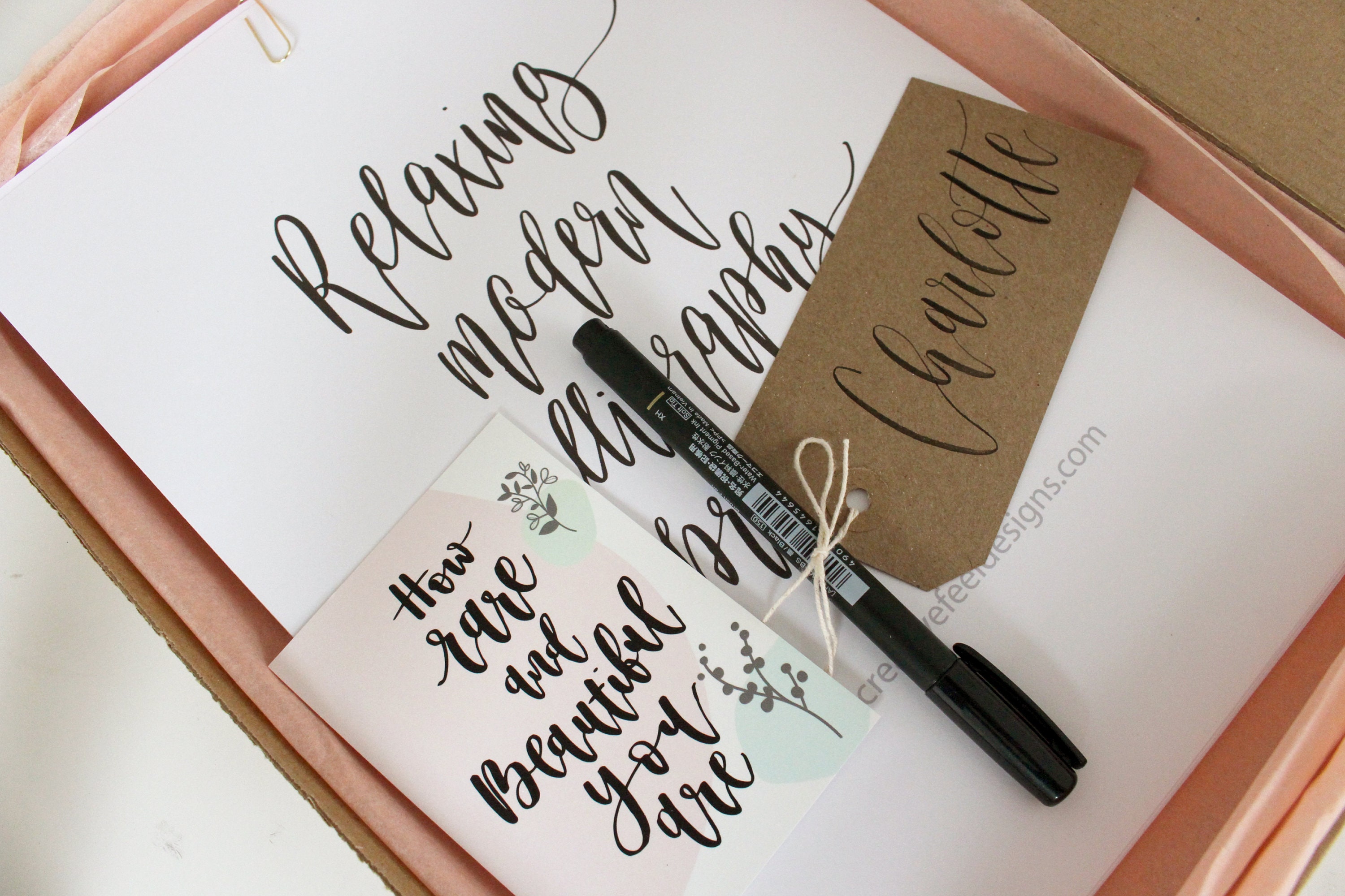 Advanced Modern Calligraphy Practice Workbook – Paper Luxe