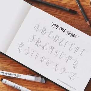 Practice hand-lettering - digital download - modern calligraphy workbook.