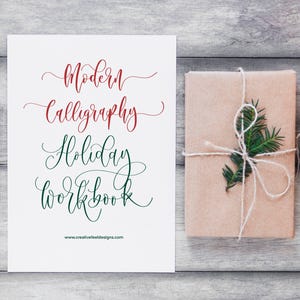 Cahier d'exercices de lettrage festif pour la calligraphie moderne - Téléchargement numérique