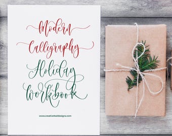 Festive Lettering Workbook for Modern Calligraphy - Digital download