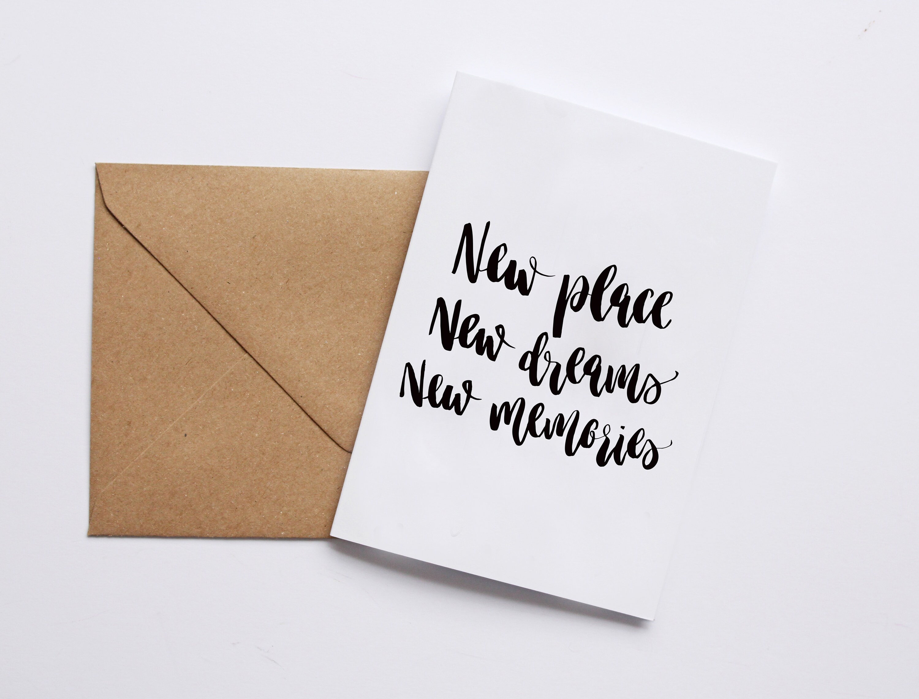 New Place, New Dreams, New Memories - Moving In Card - New Home Card …