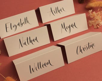 Contemporary Style Place Cards - Handwritten Names - Event Stationery - Minimalist Table - Simplistic Style - Wedding Stationery