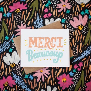 Merci Beaucoup French Thank You Greeting Card image 1