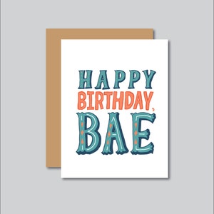 Happy Birthday Bae Greeting Card image 2