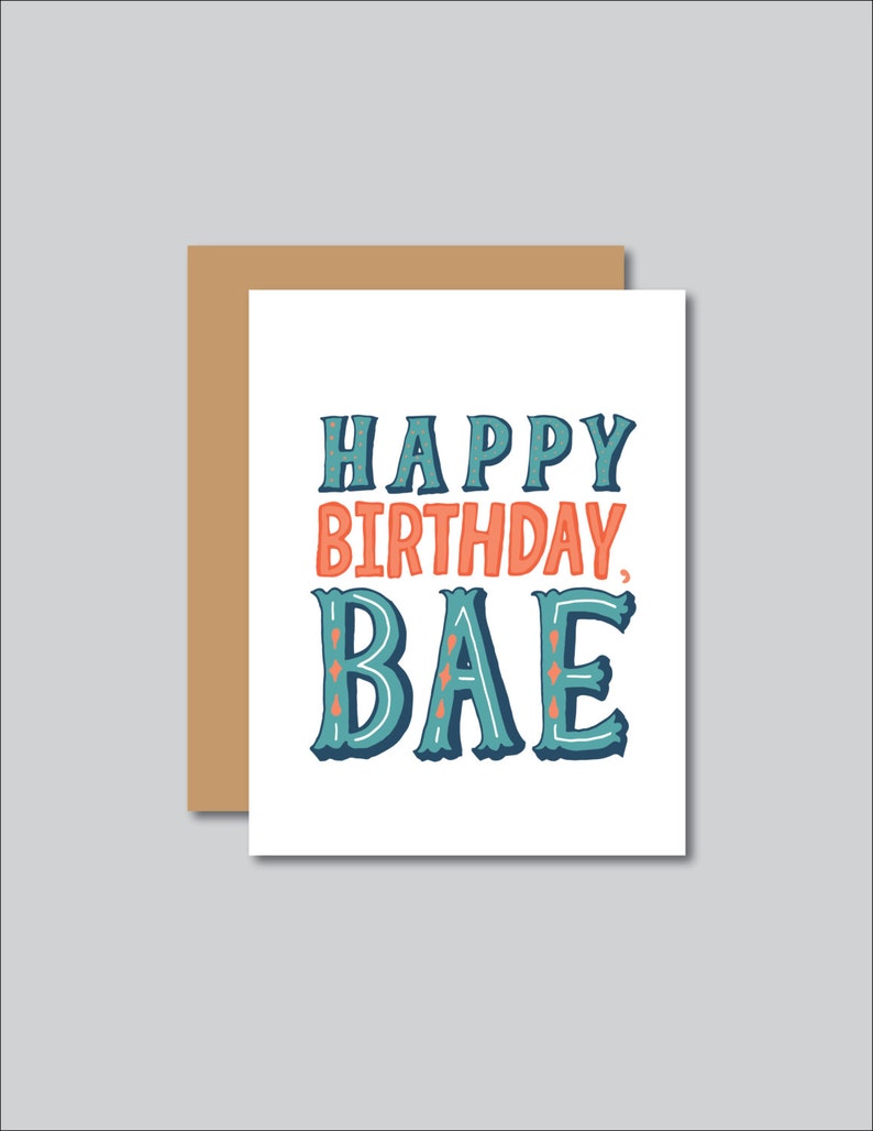 Happy Birthday Bae Greeting Card image 2