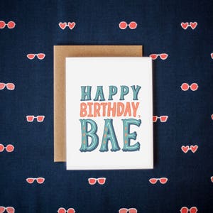 Happy Birthday Bae Greeting Card image 1