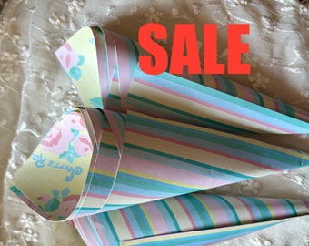 12 Table gift Cones,   Confetti Cones,   SPRING SALE 2024,  Sweet Cones,  Party Cones