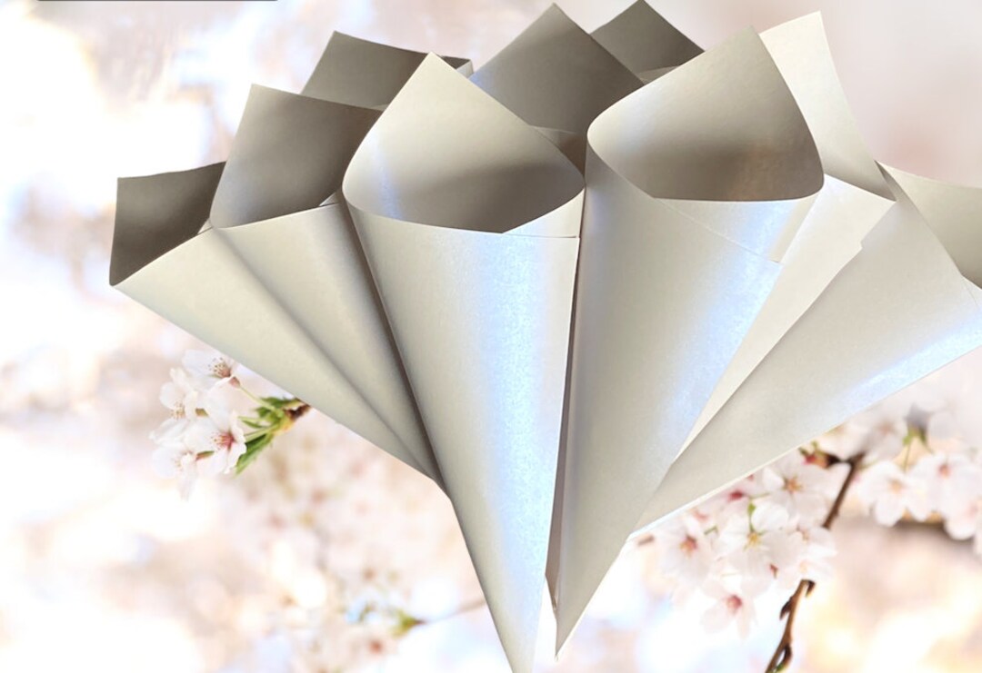 3 Layers Wedding Confetti Cone Holder Stand Kraft Paper Tower Petals Stand Tray Box Holder For Wedding Decoration