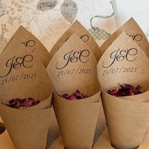 Personalised Cones,  Confetti Cones for Petals