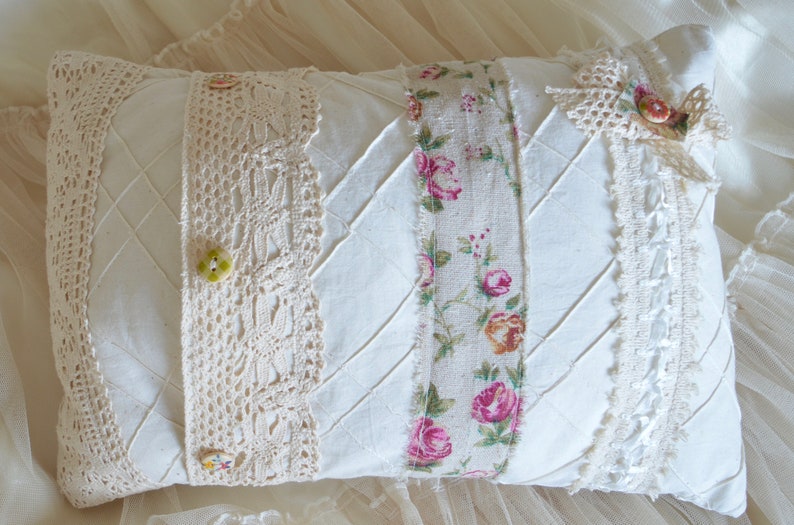 Lace and Ribbon Cushions Ivory Cushions Home Cushions Etsy UK