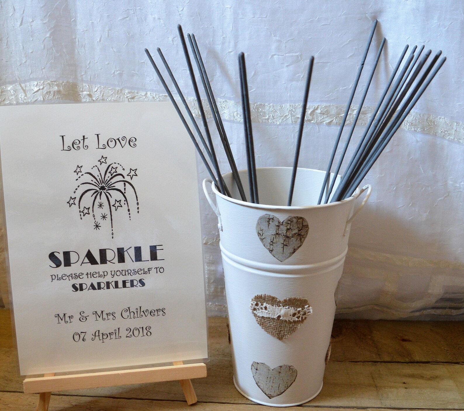 Wedding Sparklers Party Sparklers Set Bucket for Sparklers - Etsy UK
