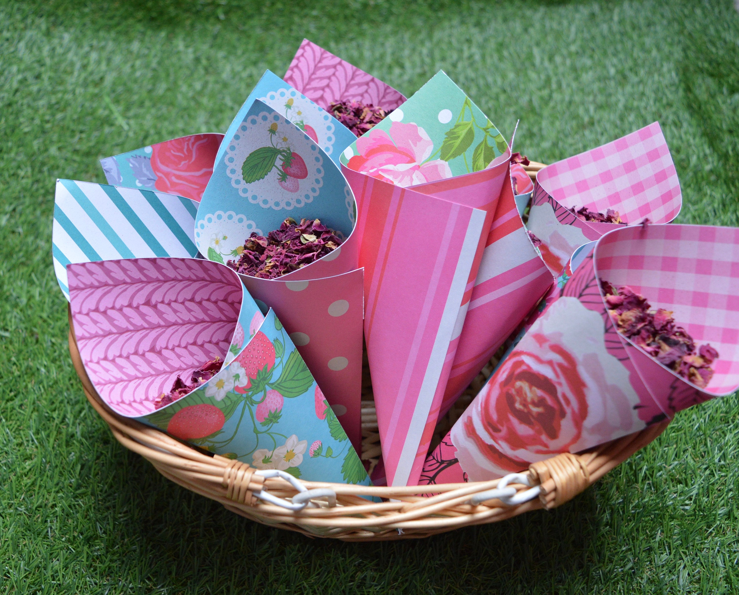 Confetti Cones Paper Cones Petal Holder Confetti Holder Etsy