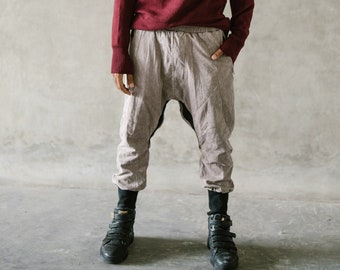 Stonewashed Baumwolle Techwear Hose im Cyberpunk Style