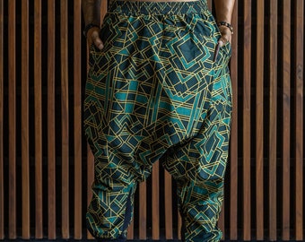 Harem Pants Men, Samurai Pants, Tribal Clothing /VALO Spirit/ Sacred Geometry Pants, Festival Trousers, Ninja Pants, Drop Crotch Pants, Yoga