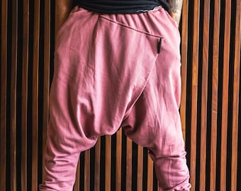 Samurai style Red harem pants men, Ninja Pants,Baggy sweat pants men,Jedi outfit, Japanese pants, Samurai pants, Sarouel Homme,Gift for him