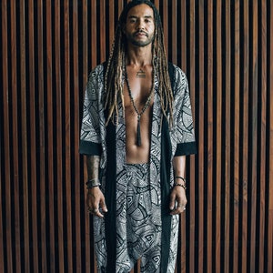 Burning Man Outfit, Kimono Men, Festival Outfit Men, Harem Pants /VALO Spirit/ Festival Clothing Men, Boho Outfit, Burning Man Clothing Men