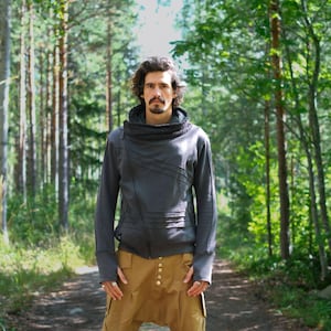 TARMO Asymmetrical Zipper Hoodie: Soft Cotton Fleece Streetwear