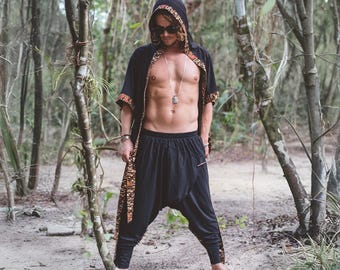 Spodnie haremowe NINJA z bawełny organicznej: strój na festiwal jogi w stylu boho