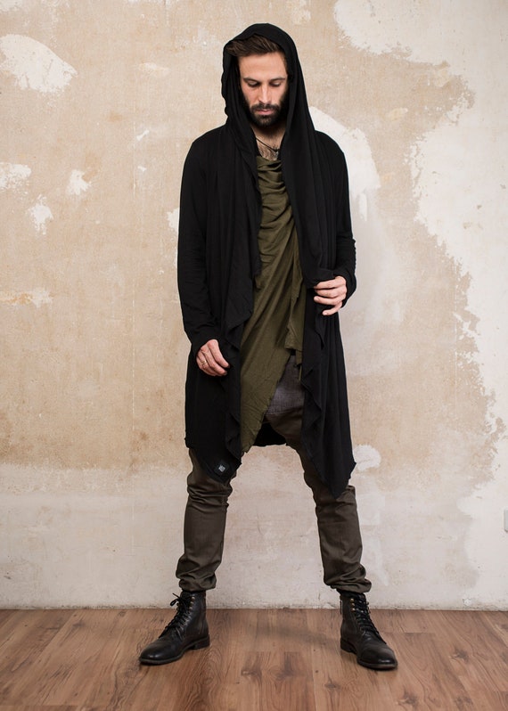 Long sleeve double layered multi-use hooded bamboo cardigan | Etsy