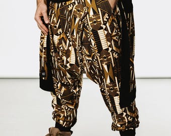 Men's Harem Pants - Psychedelic Rave and Festival Clothing