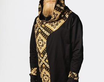 Tribal Jedi Hoodie for Festival Desert Wear Boho Style Tribal Jedi Hoodie for Festival Desert Wear Boho Style