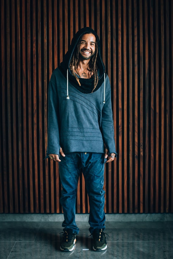 Mens shop cowl hoodie
