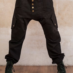 Cargo Harem Pants Men, Drop Crotch Pants, Spring Mens Clothing, Burning Man Clothing Men, Cargo Pants, Low Crotch Trousers, Baggy Pants,VALO image 7