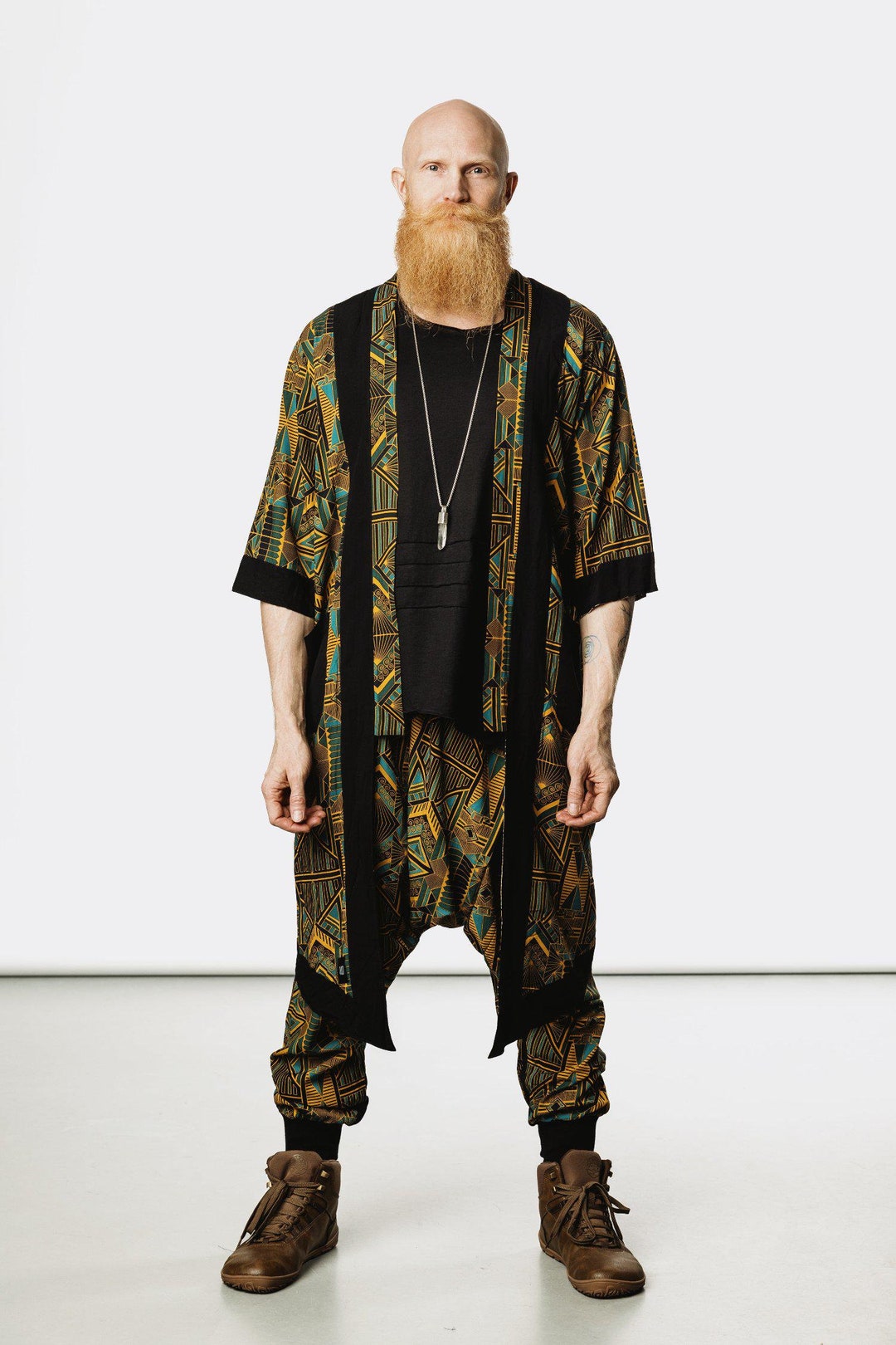 Mystical Tropical Kimono: Men's Viking Shaman Robe for Festivals ...