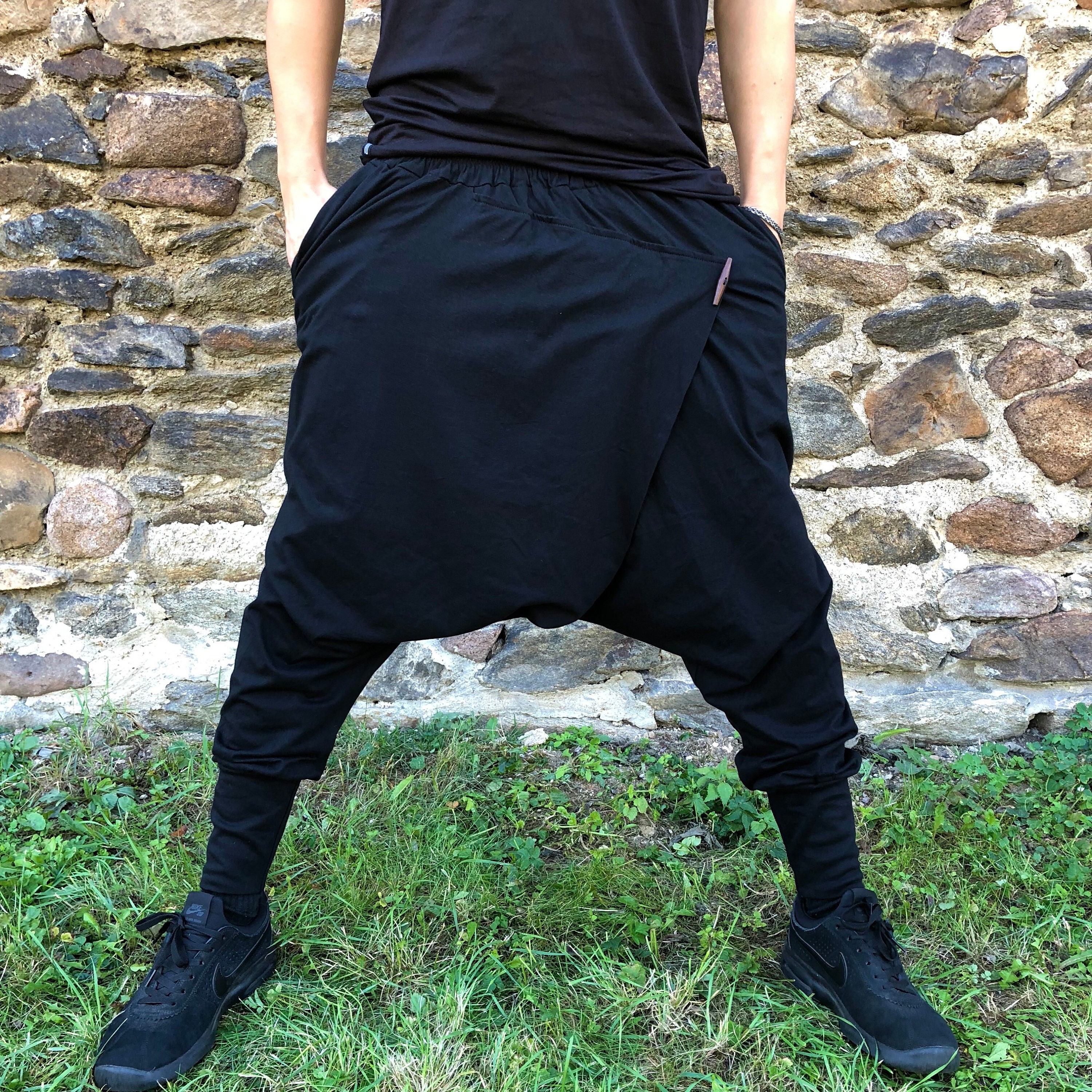 Ninja Pants, Comfy Harem Pants Men, Baggy Yoga Wear, Thai