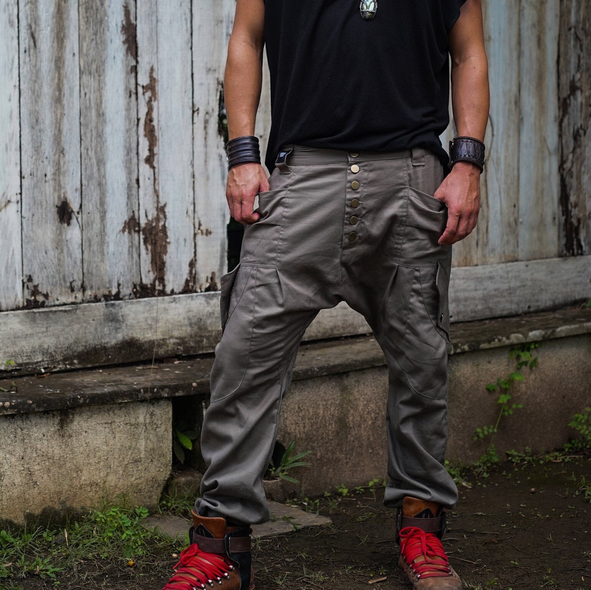 Mens Olive Cargo Pants -  Canada