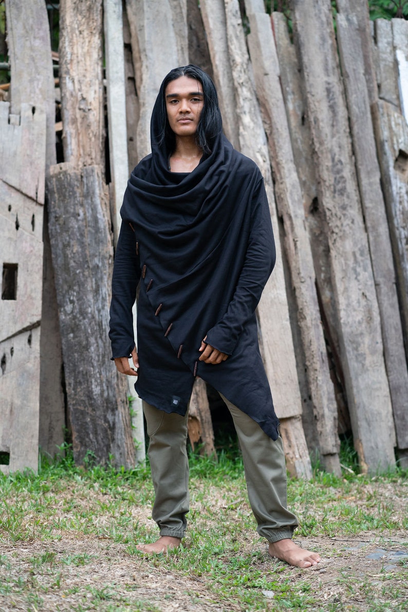 Jedi Robe Dystopian Cardigan Post Apocalyptic Clothing Mens Etsy